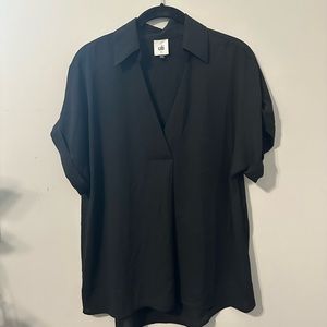 Black v neck blouse